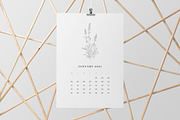 Calendar 2021 Flowers, Calendar 2021, a Stationery Template by Bordo (Thumbnail 1 of 4)