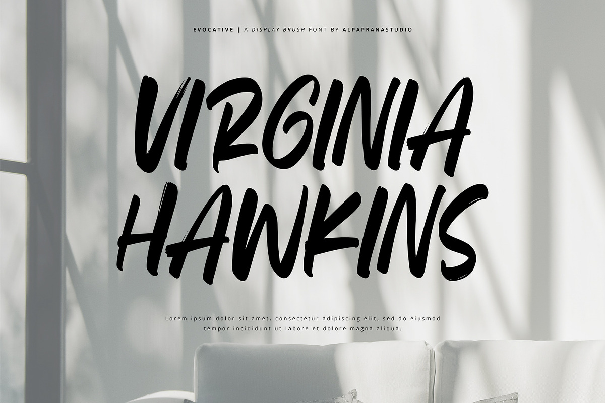 Evocative - Brush Font, a Script Font by Alpaprana (Photo 6 of 13)