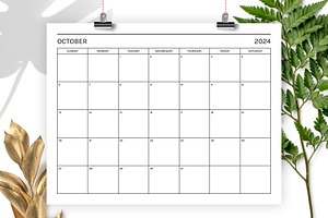 2024 Basic 8.5 X 11 Inch Calendar