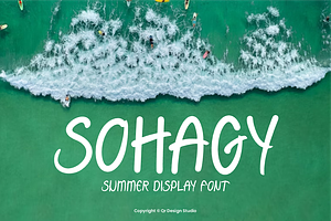 Sohagy - Summer Font, a Sans Serif Font by QR Design Studio