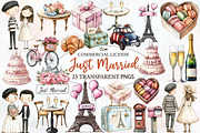 Parisian Just Married Clipart, an Illustration by Designworld (Thumbnail 1 of 6)