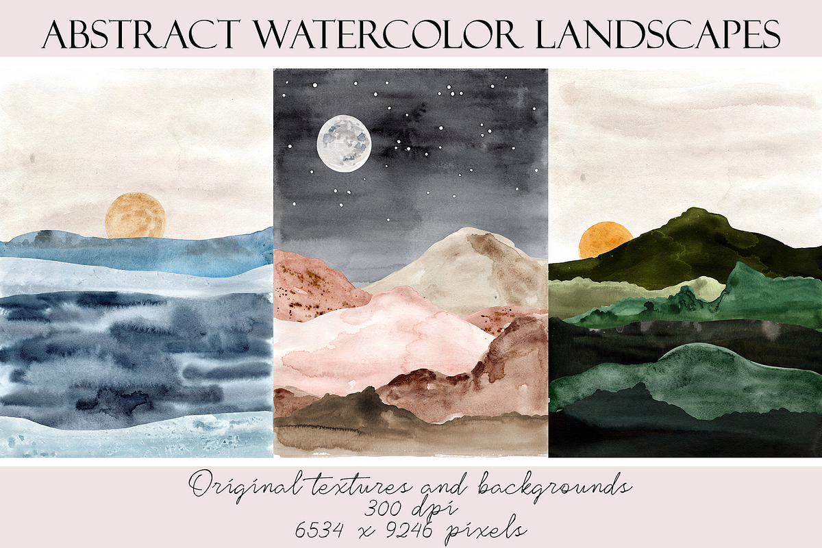Abstract Watercolor Landscape Prints, an Illustration by Slastick (Photo 14 of 14)