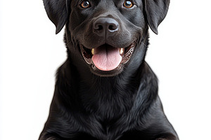 Happy Black Labrador Retriever Dog P, an Animal Photo by Pixeness Studio
