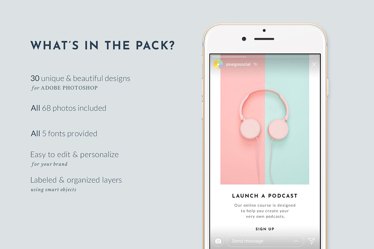 Instagram Stories Starter Pack | PS, a Social Media Template by Poego Social (Photo 2 of 12)
