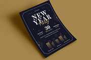 Black Modern New Year Party Flyer, a Flyer Template by VectorVactory (Thumbnail 3 of 3)