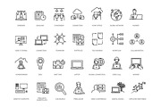 Office and Coworking line icons, an Outline Icon by Tettygreen (Thumbnail 2 of 2)