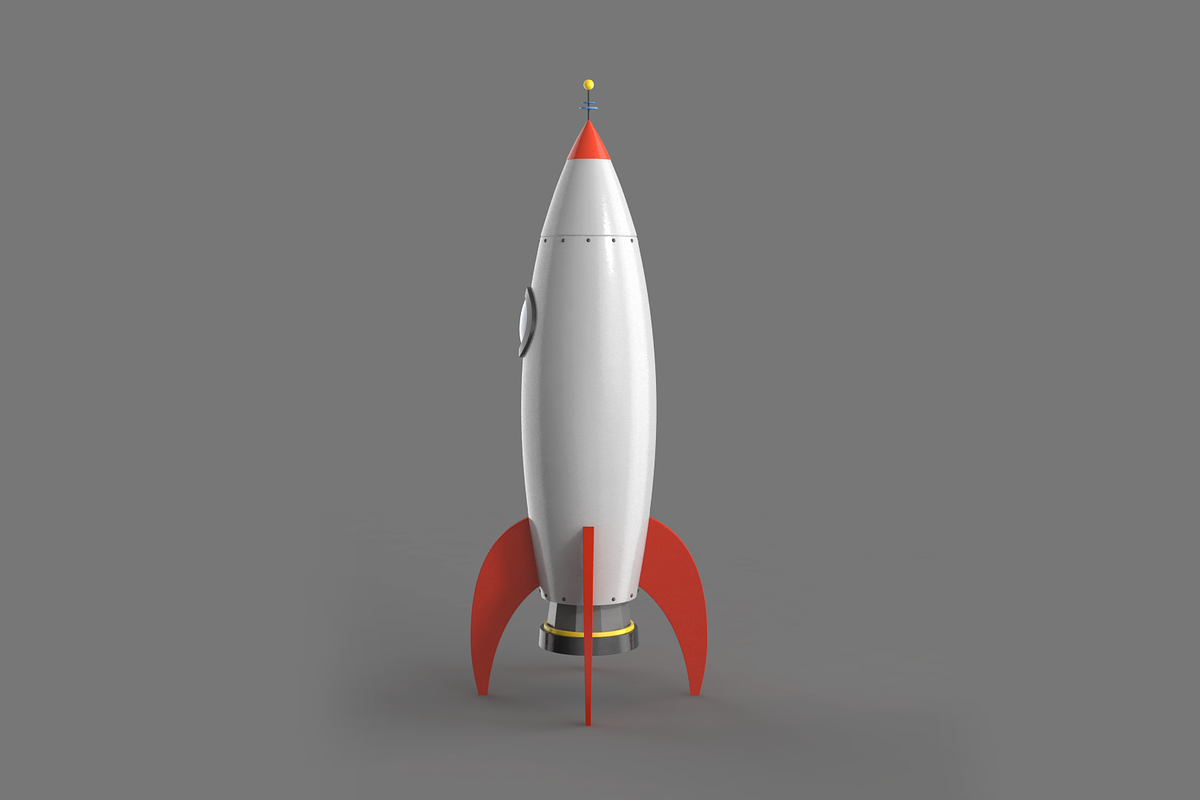 Spaceship rocketship cartoon simple, a Cars & Vehicle 3D Model by CGTech (Photo 2 of 15)