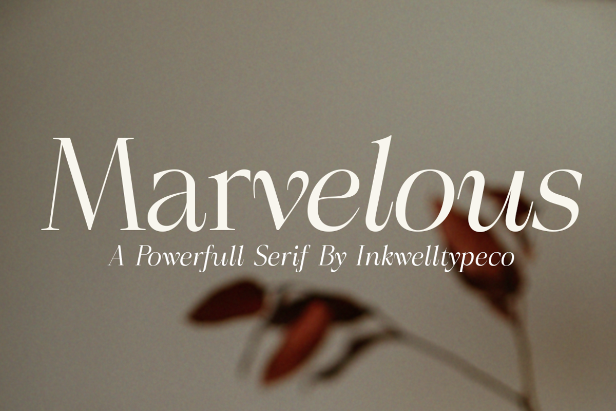 Marvelous, a Serif Font by InkwellTypeCo (Photo 1 of 11)