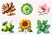 Watercolor Nature Clipart, an Illustration by CreationArt (Thumbnail 4 of 7)