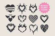 Heart Burn: Fonts + Graphics, a Symbol Font by Bruised Goods (Thumbnail 5 of 9)