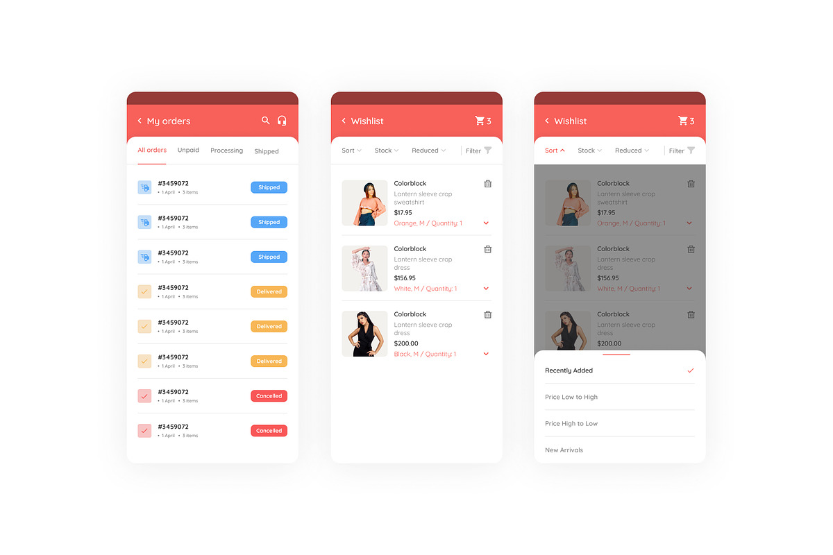 Shien E-commerce UI Kit, an App Template by marwa_elgendy (Photo 9 of 21)