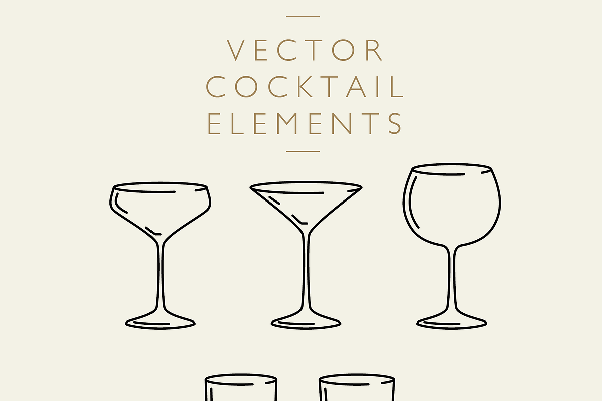 Cocktail Elements - Vector & PNG, an Object Graphic by Colt Type Co (Photo 2 of 2)