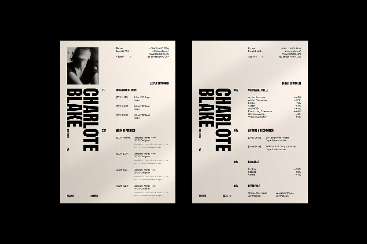 Professional CV, Resume Template, a Resume Template by DesignCrest (Photo 4 of 9)