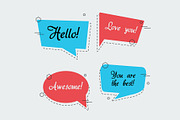 Smashing pack of speech bubbles, an Illustration by My watercolor shop (Thumbnail 8 of 12)