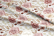 Watercolor Boho Fall Dusty Rose Set, a Decorative Illustration by Carol Lozove (Thumbnail 46 of 74)
