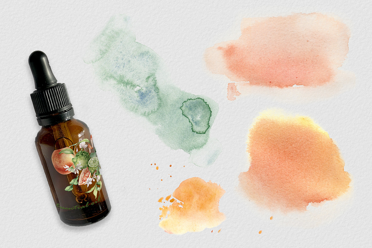 Citrus fruits and flower watercolor, a Decorative Illustration by Kate Lanbina (Photo 13 of 20)