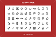 Dental care icons, an Outline Icon by Wencory (Thumbnail 1 of 2)
