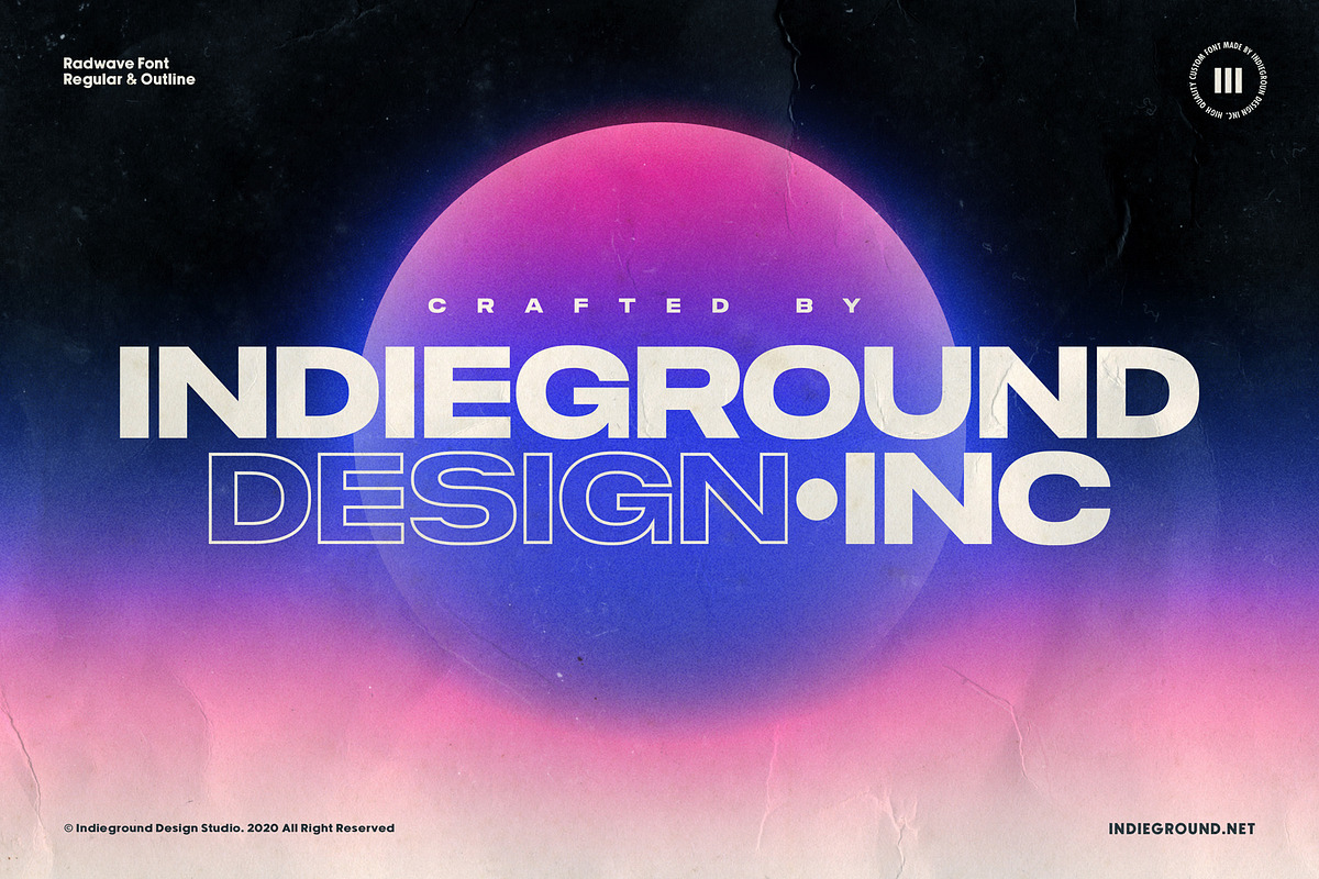 Radwave Font, a Sans Serif Font by Indieground Design Inc. (Photo 9 of 9)