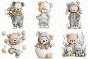 Whimsical Easter Bear Clipart, an Illustration by Black Bird Studio (Thumbnail 3 of 5)