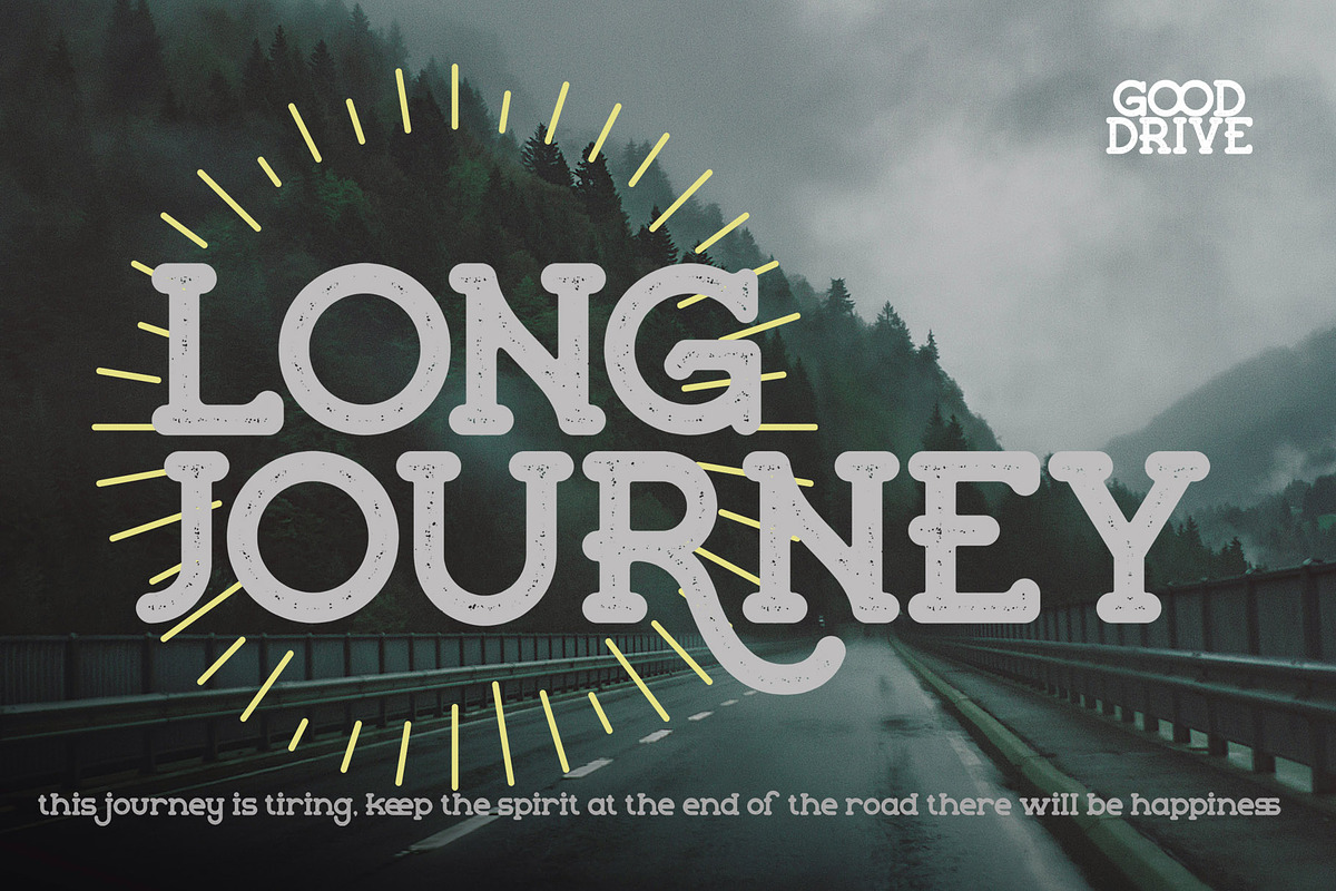 Walkingblue -  Retro Rough Font, a Font by LetterStock (Photo 3 of 7)