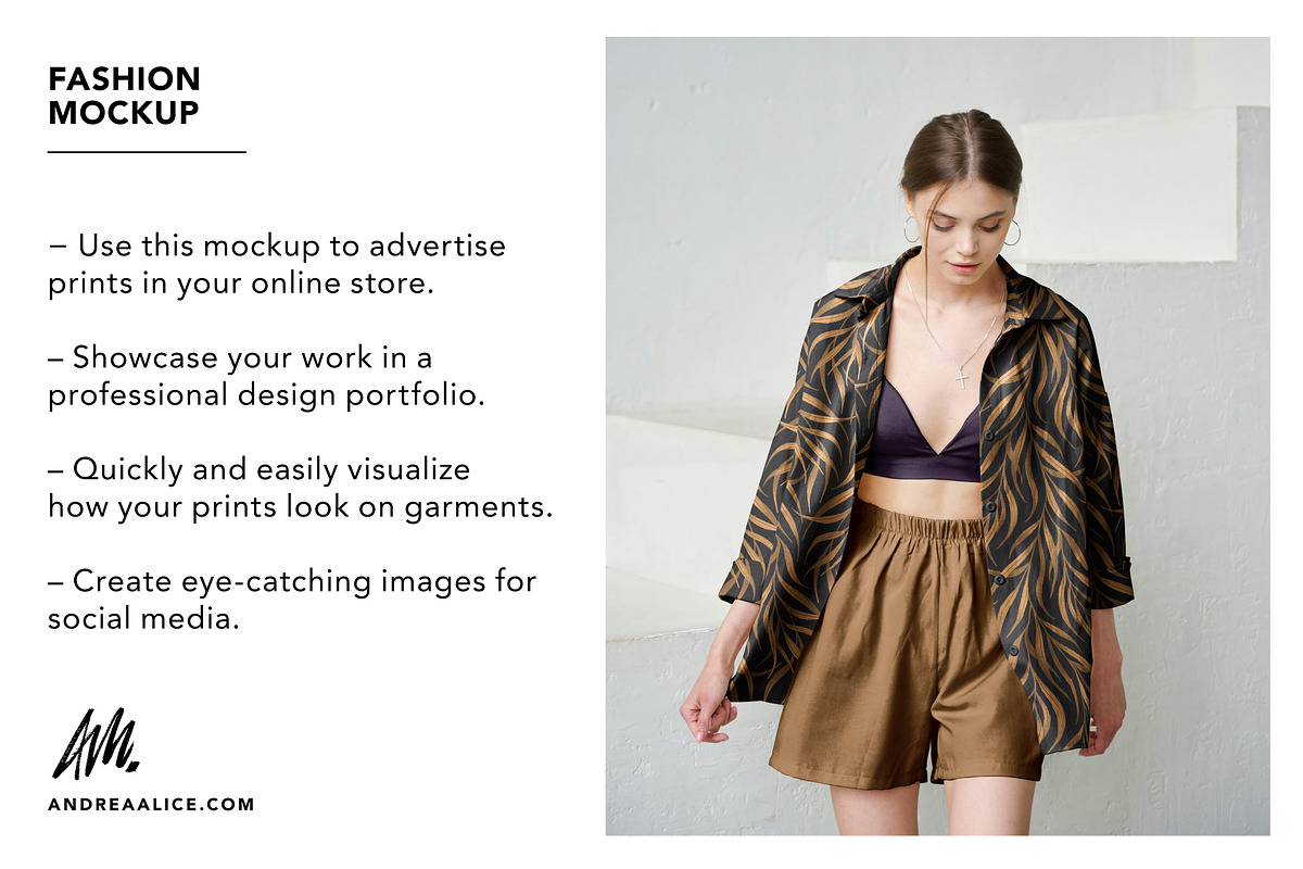 Women's Fashion Mockup Full Outfit, a Shirt Mockup by Andrea Muller (Photo 2 of 7)