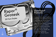 Rapor Grotesque - 20 Fonts, a Sans Serif Font by Hurufatfont (Thumbnail 7 of 15)