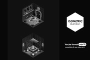 Dark isometric LAB, a Work Illustration by Andrew_Derr (Thumbnail 2 of 5)