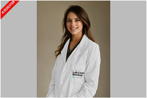 Women Lab Coat Mockup, a Bottom Mockup by Bruno's Shop