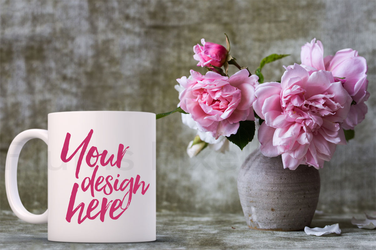 White coffee mug bundle - 8 mockups, a Cups & Container Mockup by Plums Pixel Love (Photo 9 of 9)