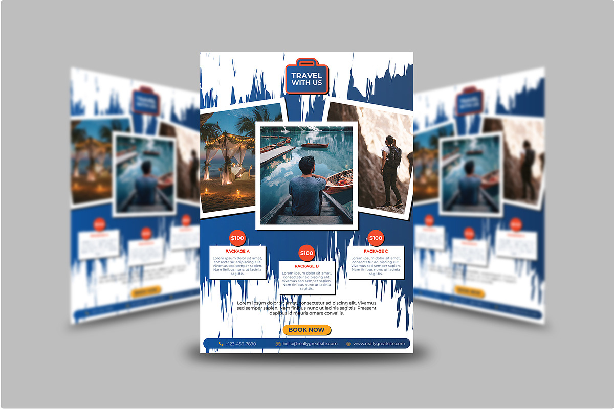 Travel With Us Flyer Template, a Flyer Template by Artnivora.Std