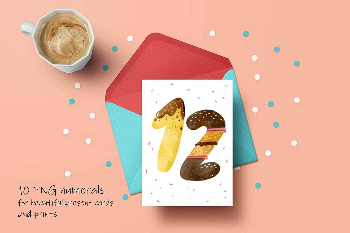Tasty Numerals - 10 illustrations, an Illustration by Zooza Art (Photo 2 of 3)