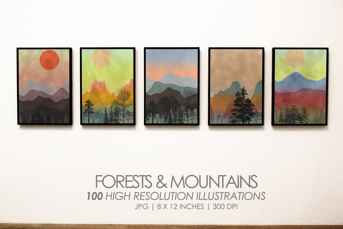 Forest and Mountains, a Decorative Illustration by Digital Art Creations (Photo 4 of 5)