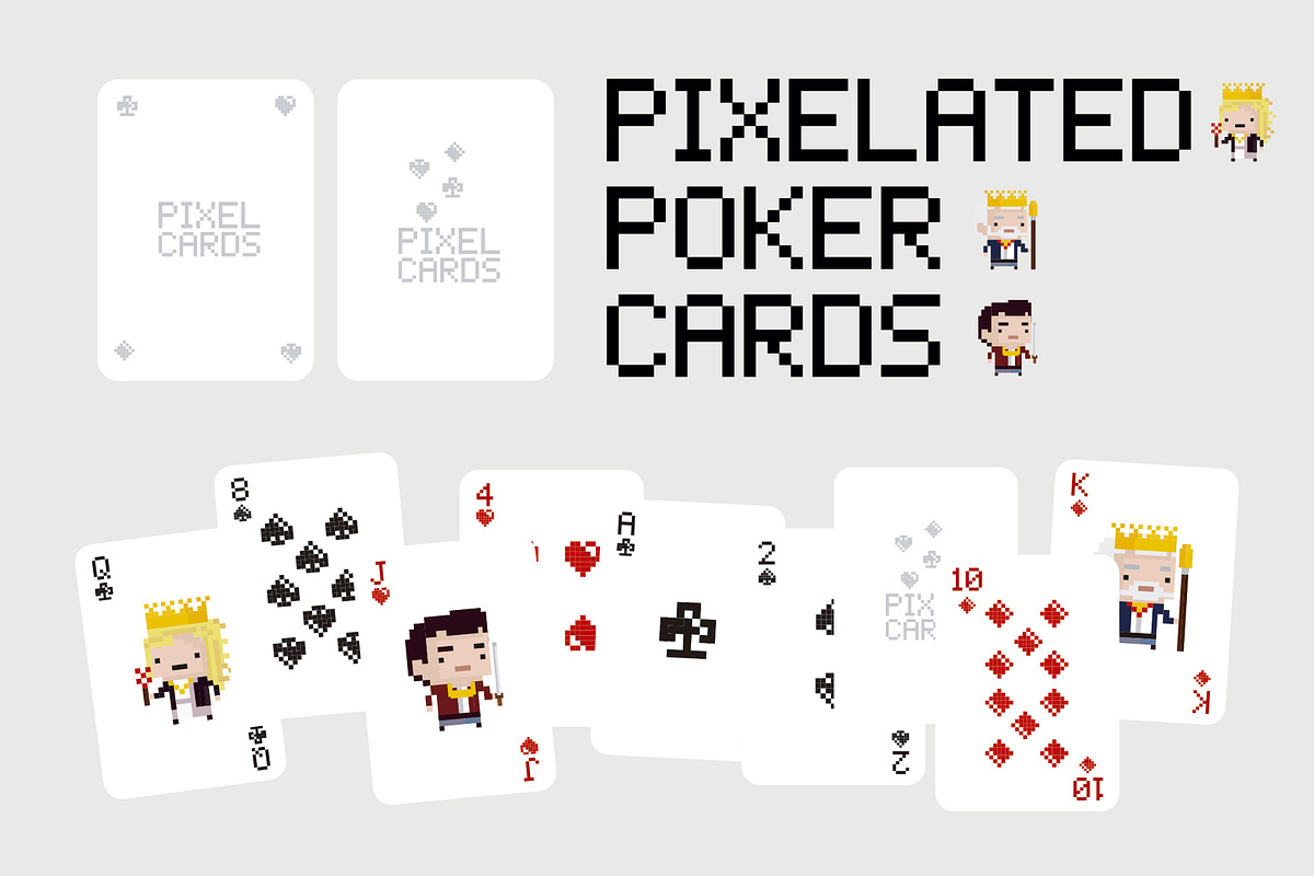 Pixelated Poker Cards, an Illustration by DeLaGranSiete (Photo 1 of 6)