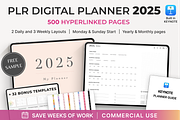 PLR Digital Planner 2025, Keynote, a Design Template by Makii Templates (Thumbnail 1 of 10)