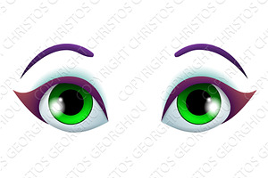 Cartoon Pair of Eyes, an Object Illustration by Christos Georghiou