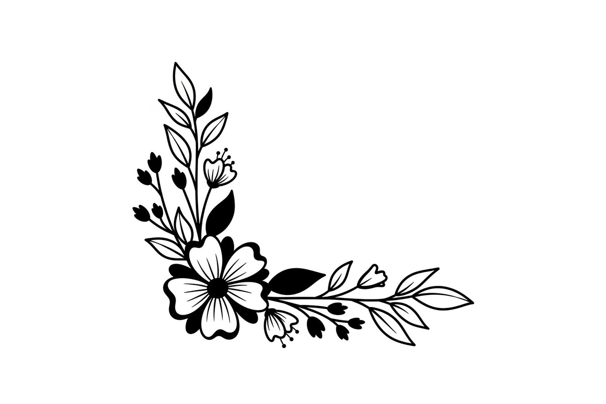 Floral Corner Ornament Clipart Bundl, an Illustration by Creativeshirt (Photo 10 of 48)
