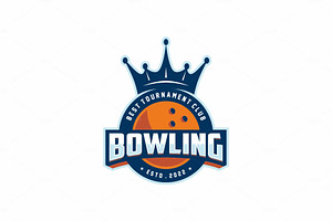 Bowling sports logo design, a Branding & Logo Template by swarnstudio