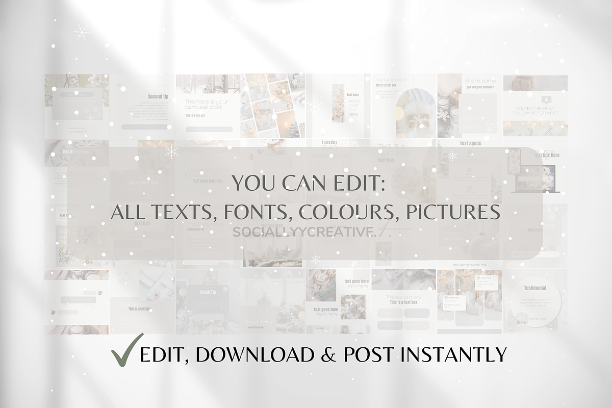 White Christmas Instagram Template preview 4