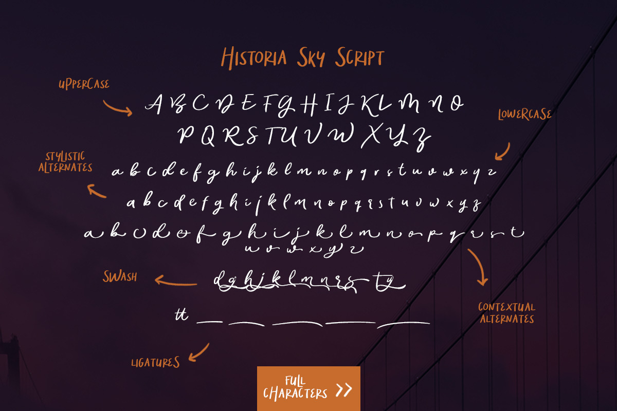 Historia Sky - Font Duo, a Script Font by Sarid Ezra (Photo 9 of 9)