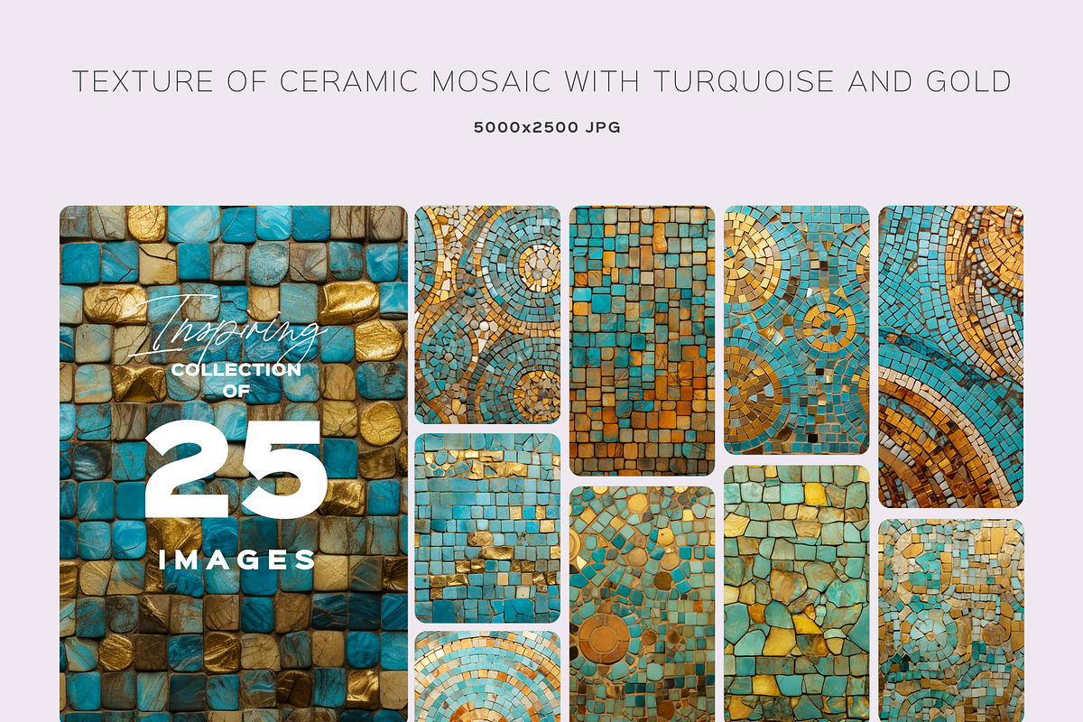 TEXTURE OF CERAMIC MOSAIC WITH TURQU, a Texture Graphic by Sophico (Photo 1 of 5)