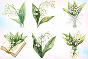 Lily of the Valley Spring Clipart, an Illustration by Canvas Craft (Thumbnail 3 of 4)