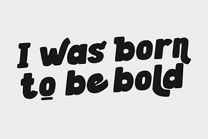 Be BOLD Font