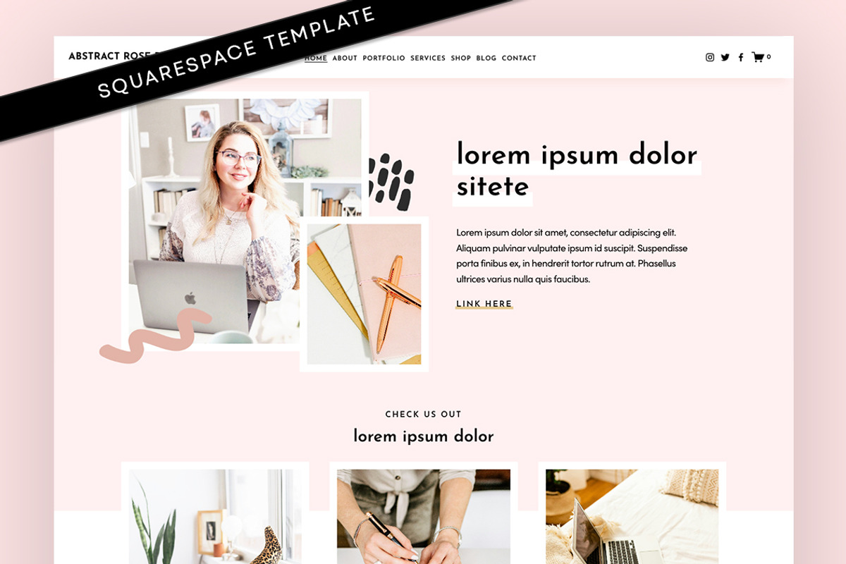 Pink Squarespace Website Template, a Squarespace Template by Template Twist Shop (Photo 1 of 10)