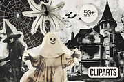 Halloween scrapbook collage stickers, a Seasonal Illustration by Art's and patterns (Thumbnail 3 of 16)