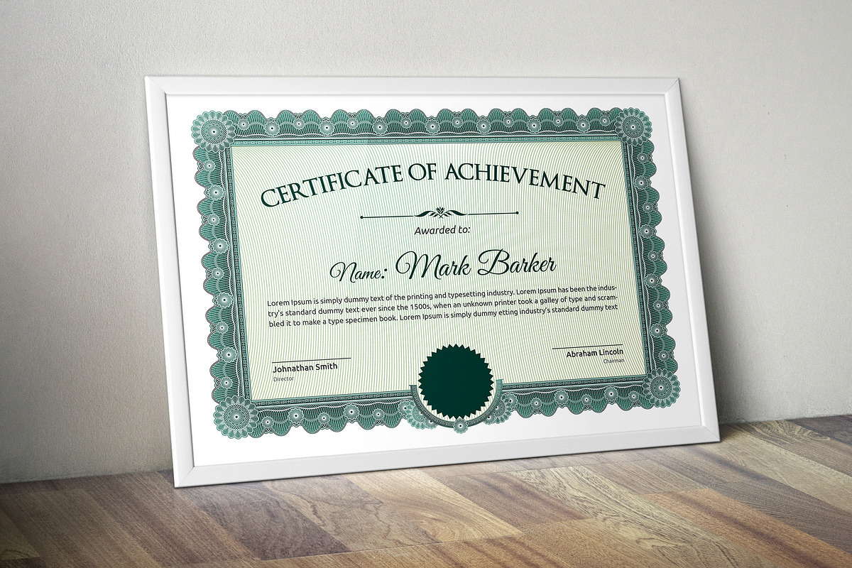 Certificate Word | PSD | AI, a Stationery Template by Curve Design (Photo 4 of 6)