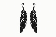 Leaf Earring Silhouette Bundle, an Object Graphic by abu67222 (Thumbnail 9 of 11)