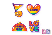 Colorful LGBTQ Label Set, an Object Graphic by MISS CHATZ (Thumbnail 1 of 3)