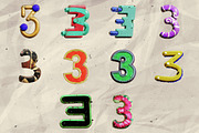 100 Stylized Numbers for Collage Art, an Object Graphic by Megan Aili Designs (Thumbnail 4 of 12)
