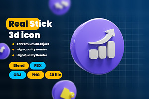 Web Apps Real Stick 3d Illustration