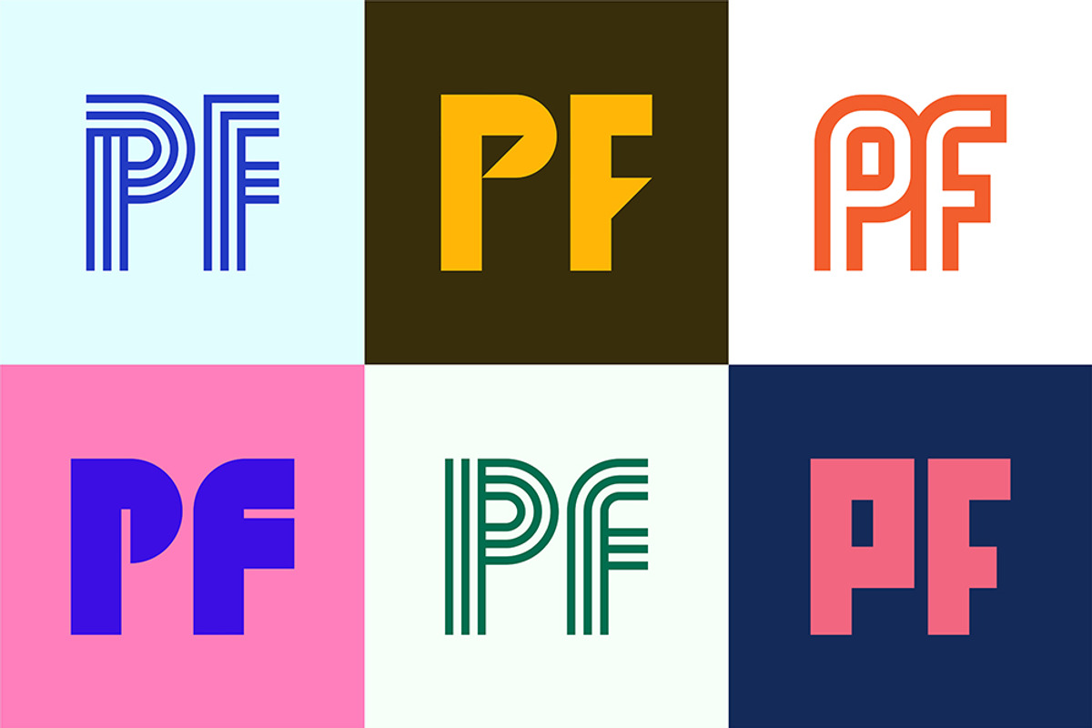 Set of letter PF logos, an Object Graphic by NataliiaVolyk